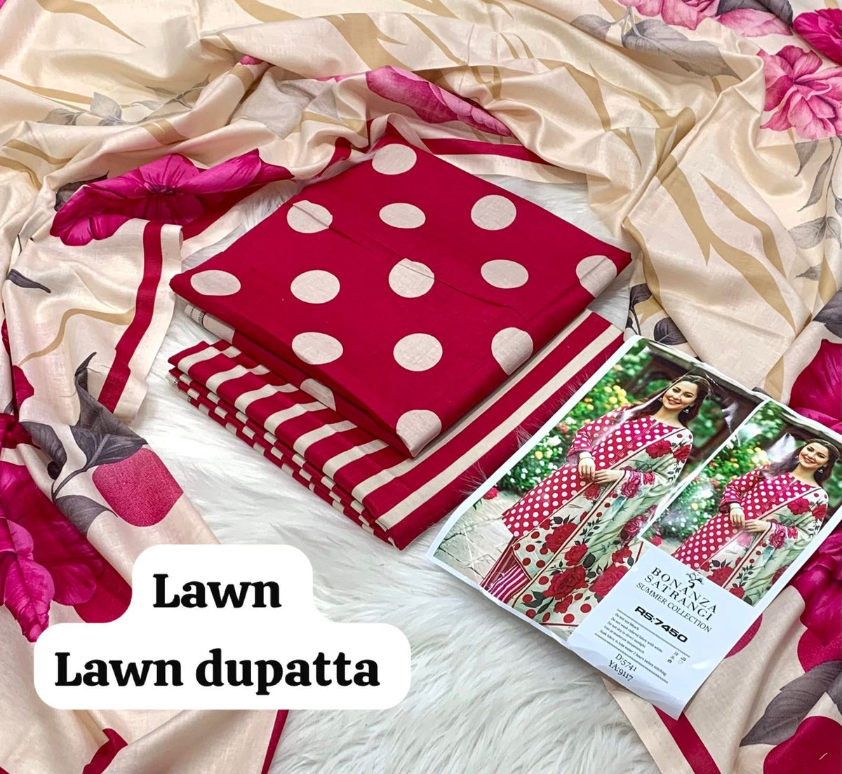 Bonanza Satrangi 3-Piece Unstitched Lawn Suit Vol.3 | Buy Online Pakistan | Bella's Creation