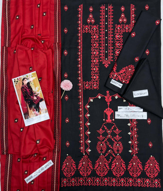 Neelam Munir FF:7639 – Dhanak Embroidered Winter Suit