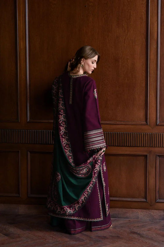 Batik 1377 | Premium Airjet Dhanak Heavy Embroidery 3-Piece Winter Suit