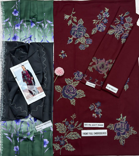Zara Shahjahan 3096 Premium Dhanak 3-Piece Winter Suit