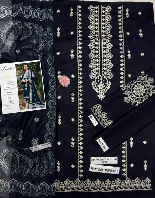 Aneela’s Summer Collection Lawn Three Piece