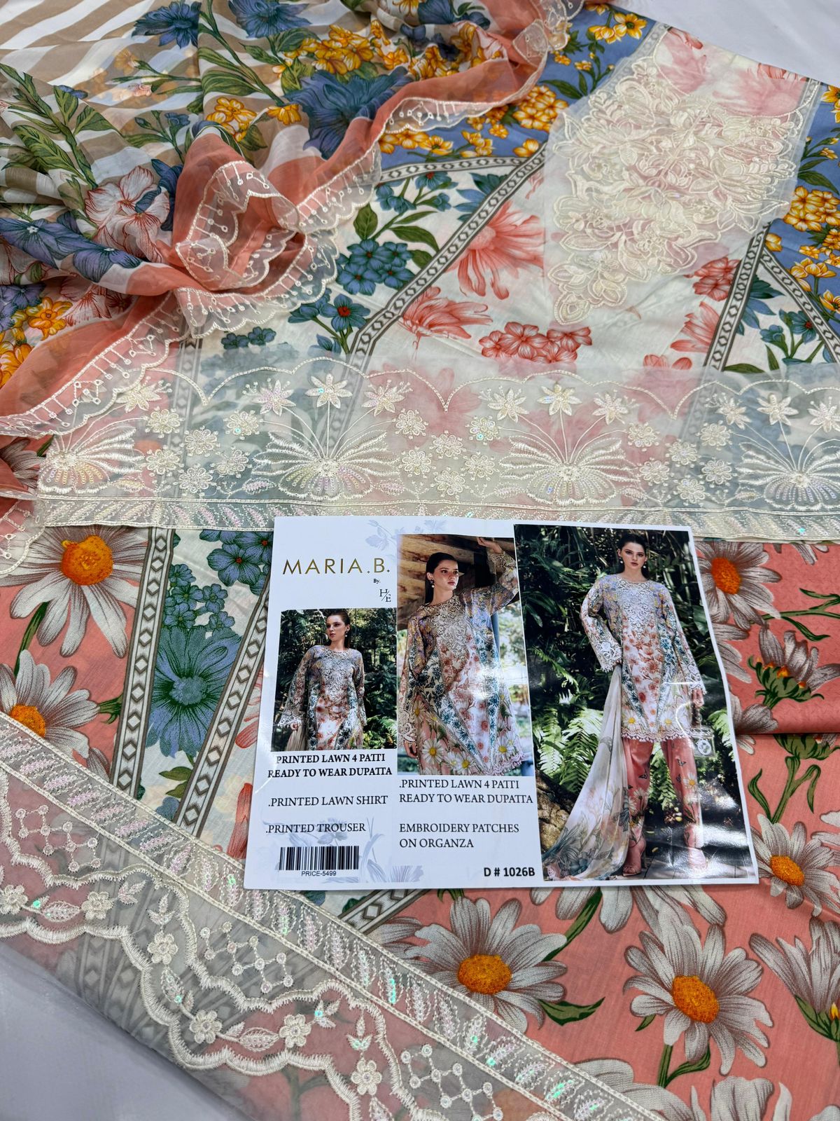 MARIA.B. Lawn 4 Patti Ready to Wear Dupatta set