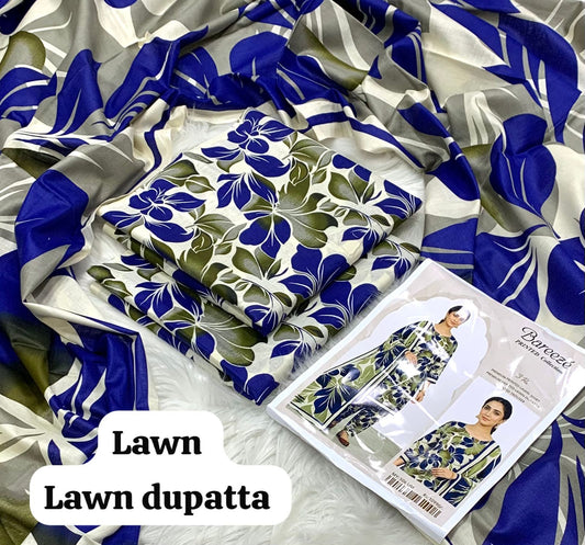 3-piece unstitched lawn suit by Bareeze from the Printed Collection.