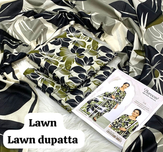 3-piece unstitched lawn suit by Bareeze from the Printed Collection.