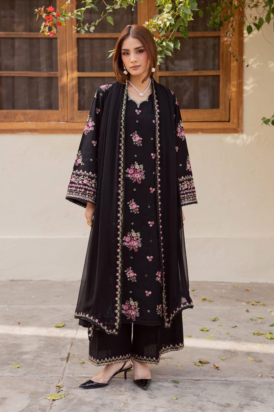3-piece embroidered suit by BATIK from the Summer Collection.