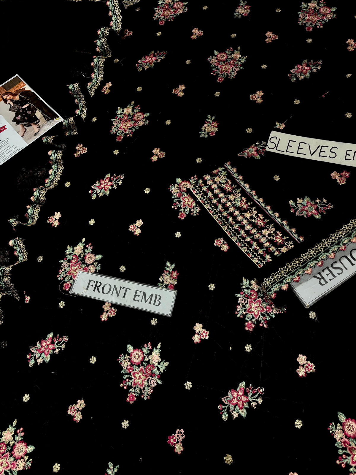 3-piece embroidered suit by BATIK from the Summer Collection.