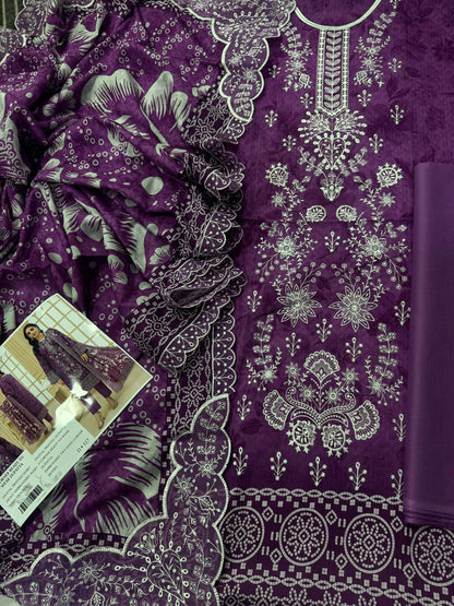 3-piece embroidered suit by Zareen from the Hajra Imaan collection.
