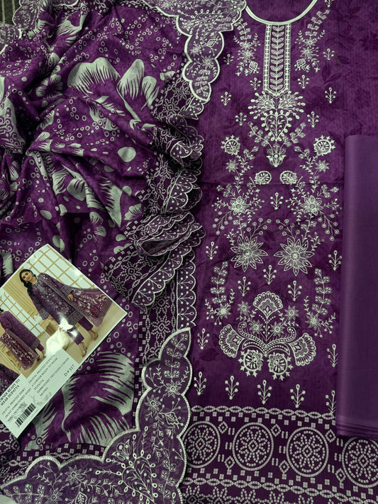 3-piece embroidered suit by Zareen from the Hajra Imaan collection.