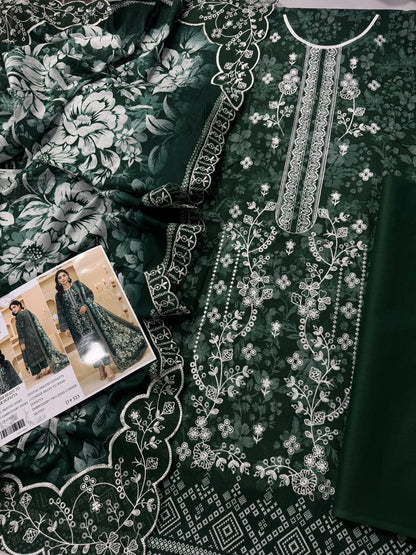 3-piece embroidered suit by Zareen from the Hajra Imaan collection.