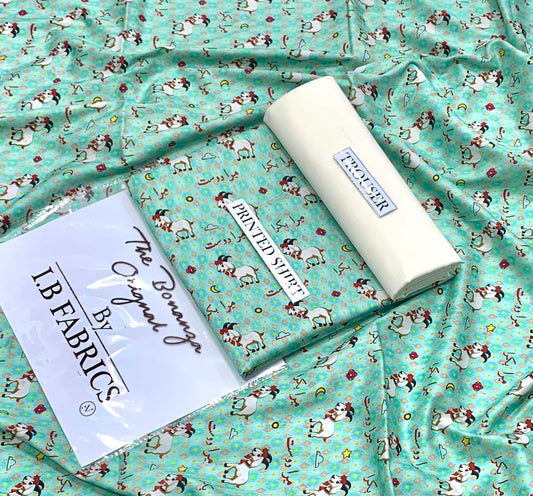 A fun 2-piece unstitched lawn suit by The Original Bonanza