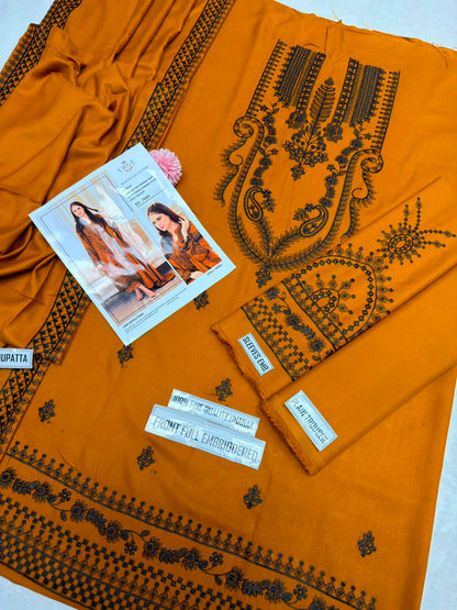URGE Pret Winter Collection FF-7591 | 3-Piece Embroidered Dhanak Suit