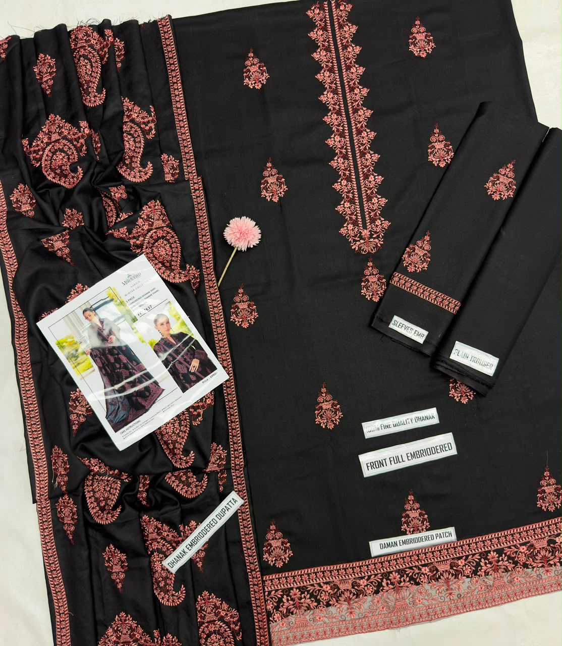 Bareeze Winter Collection 7637 | 3-Piece Heavy Embroidered Dhanak Suit
