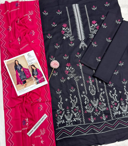 Charizma Winter Collection FF-3062 – 3 Piece Embroidered Dhanak Suit