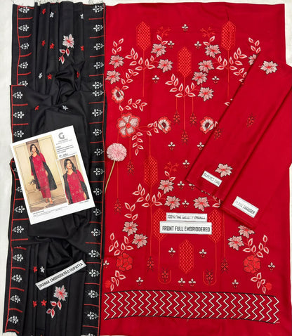 Charizma Winter Collection FF-3054 – 3 Piece Embroidered Dhanak Suit
