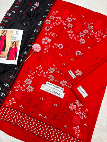 Charizma Winter Collection FF-3054 – 3 Piece Embroidered Dhanak Suit
