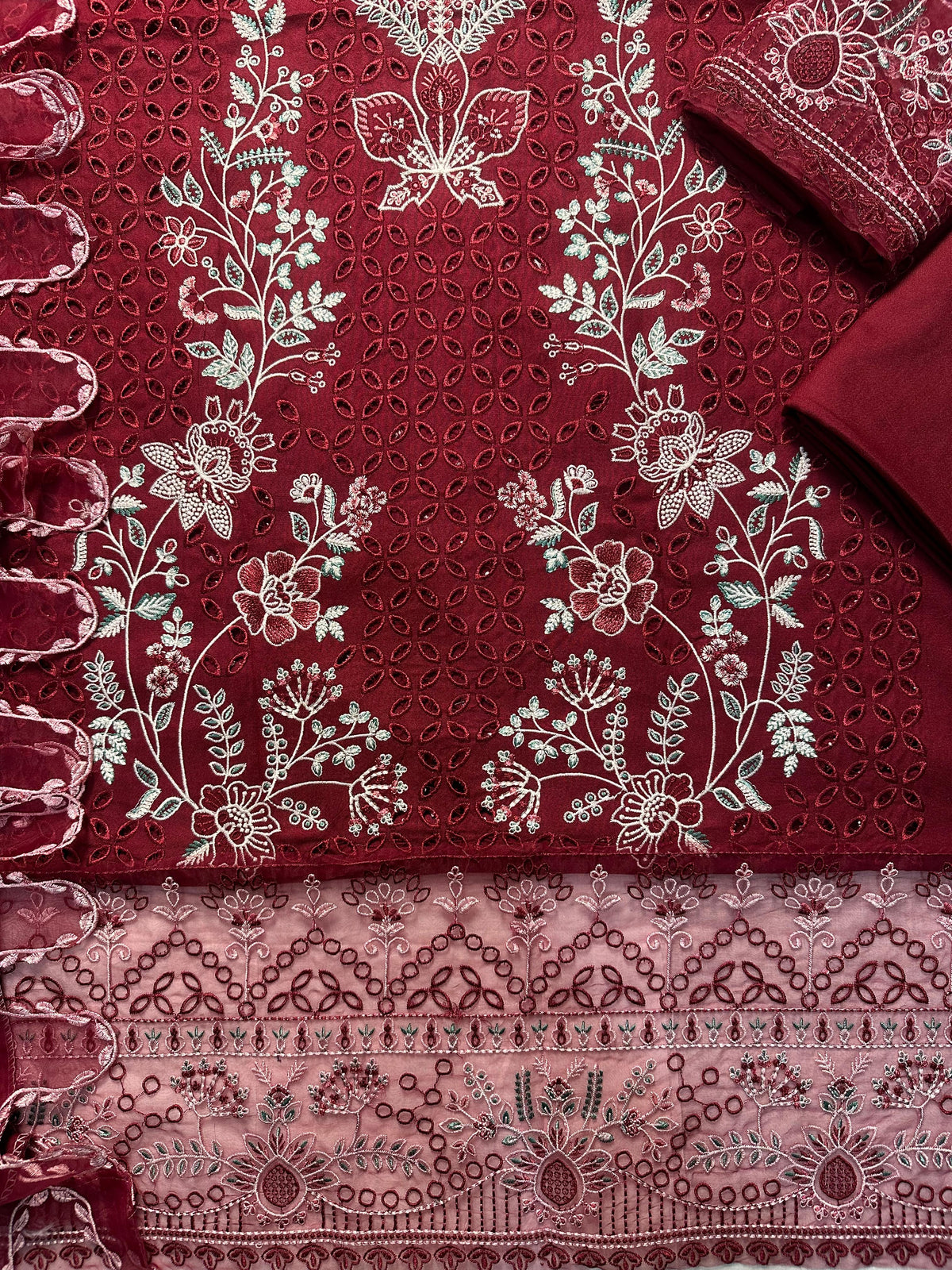 Akbar Aslam Premium Dhanak 3-Piece Embroidered Suit | Winter Collection 2026 | TFS-020