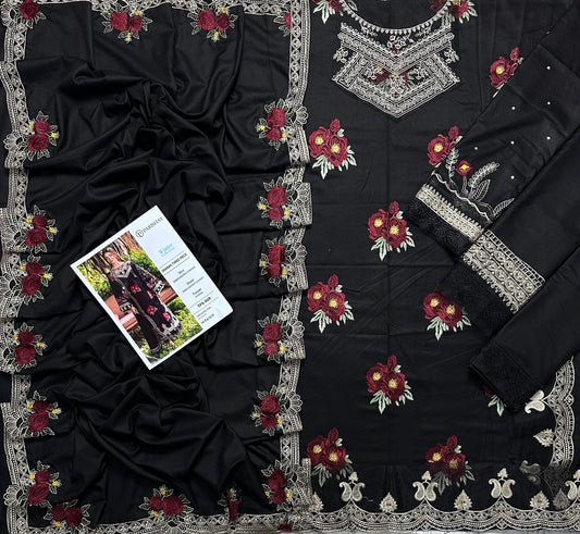 Parishay Premium Dhanak 3-Piece Embroidered Suit | Winter Collection 2026 | TFS-019