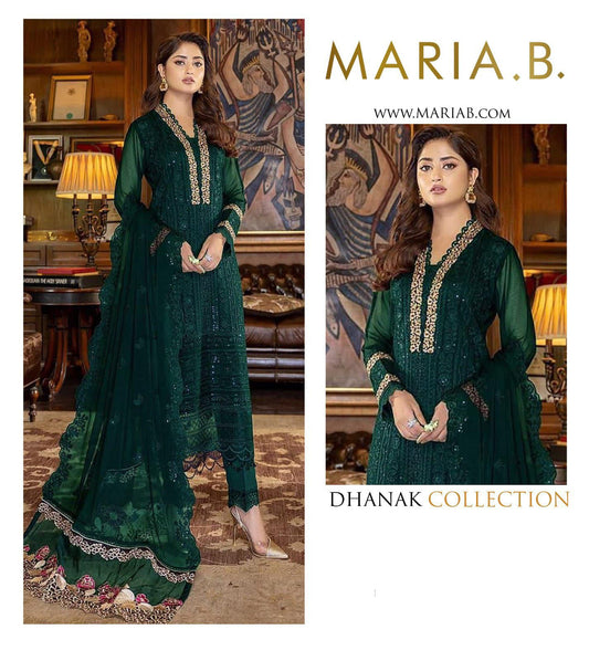 Maria.B Premium Dhanak 3-Piece Embroidered Suit | Winter Collection 2026 | FH-3016