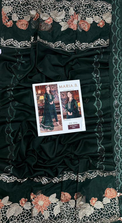 Maria.B Premium Dhanak 3-Piece Embroidered Suit | Winter Collection 2026 | FH-3016