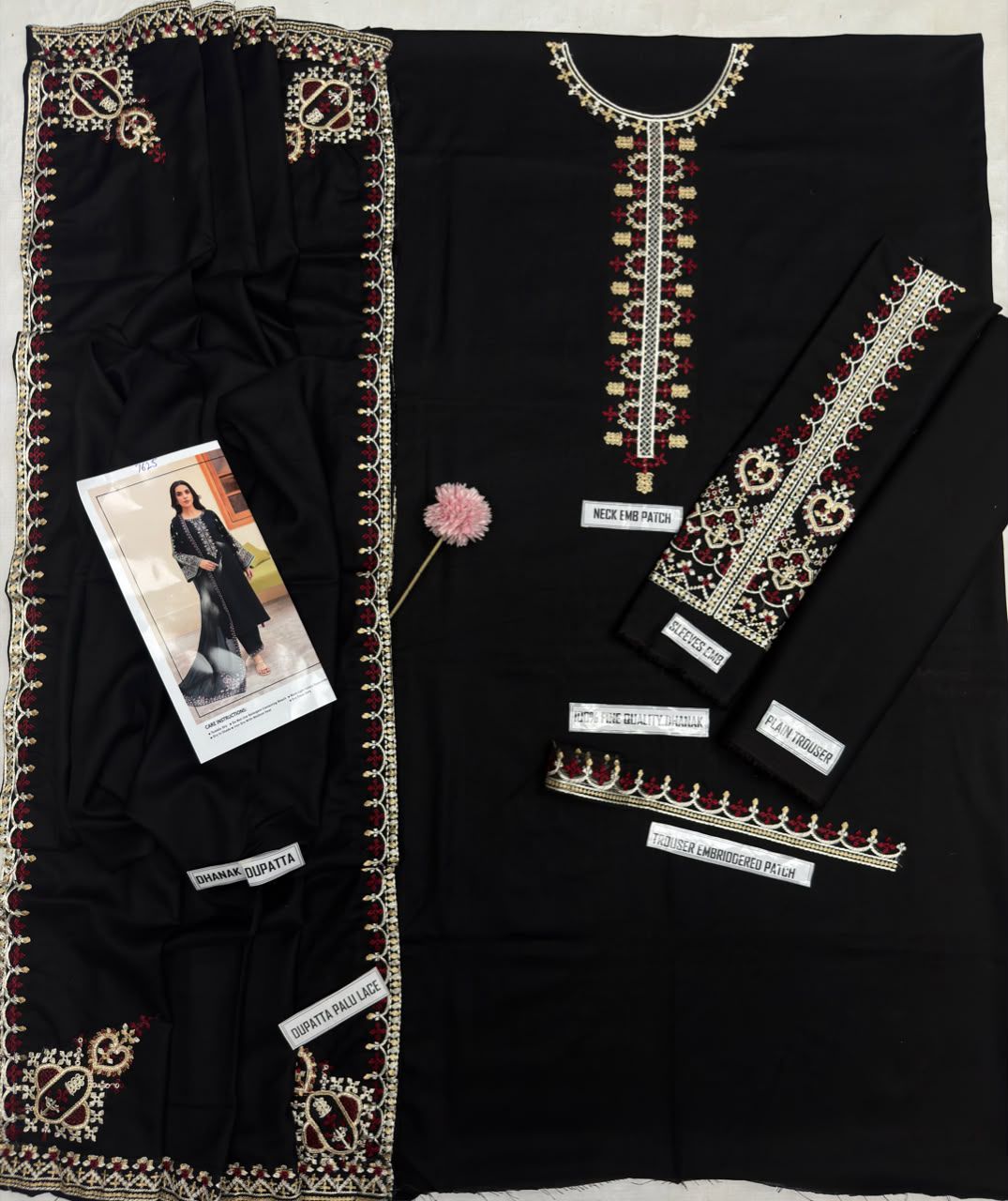 Batik Winter Collection BK-7625 – 3PC Embroidered Dhanak Suit (Teal Blue)