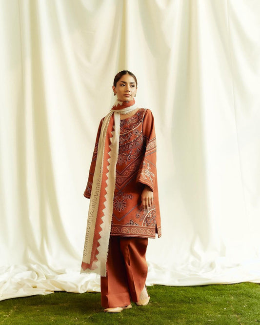 Coco by Zara Noor Abbas NF-415 – Luxury Dhanak Embroidered Winter 3-Piece