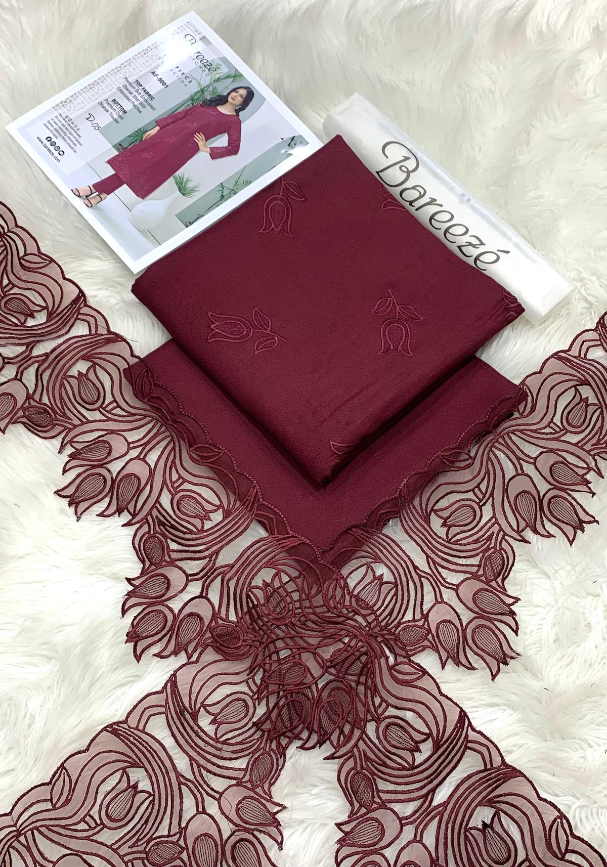 Bareeza Vol.1 #5001 – Dhanak Marina Embroidered Winter 2-Piece