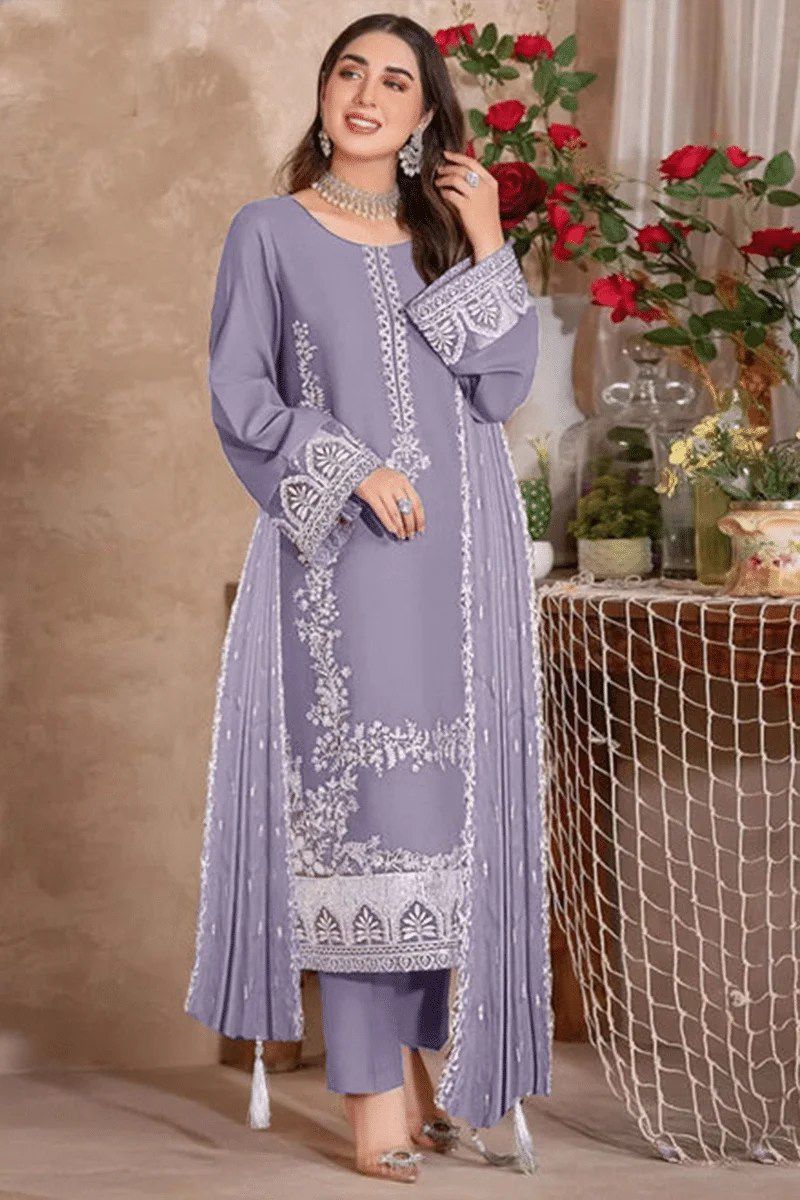 Zarqash 7644 – Dhanak Embroidered Winter Suit