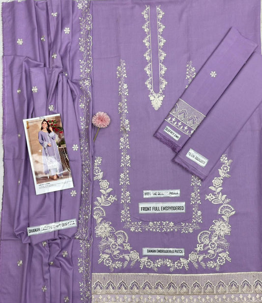 Zarqash 7644 – Dhanak Embroidered Winter Suit