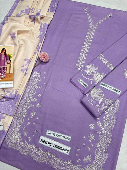Zara Shahjahan 7627 – Dhanak Embroidered Winter Suit