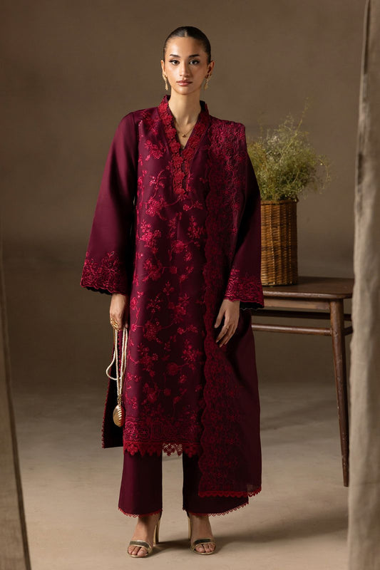 RajBari 1224 | Premium Airjet Dhanak Heavy Embroidery 3-Piece Winter Suit