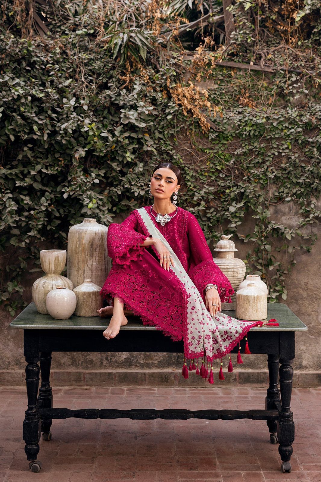 Jazmin 9006 | Premium Dhanak Heavy Embroidery 3-Piece Winter Suit