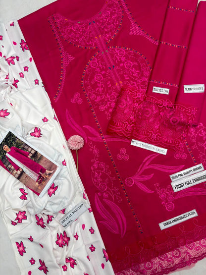 Jazmin 9006 | Premium Dhanak Heavy Embroidery 3-Piece Winter Suit