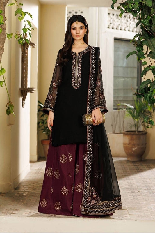 Ahmozi Iznik Premium Chiffon Embroidered Unstitched Suit
