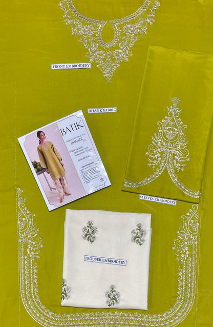 Batik Pure Dhanak Embroidered 2PC Suit – Winter Collection