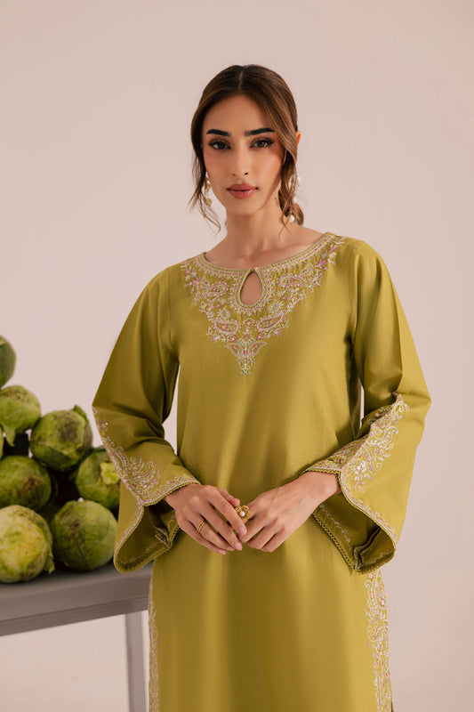 Batik Pure Dhanak Embroidered 2PC Suit – Winter Collection