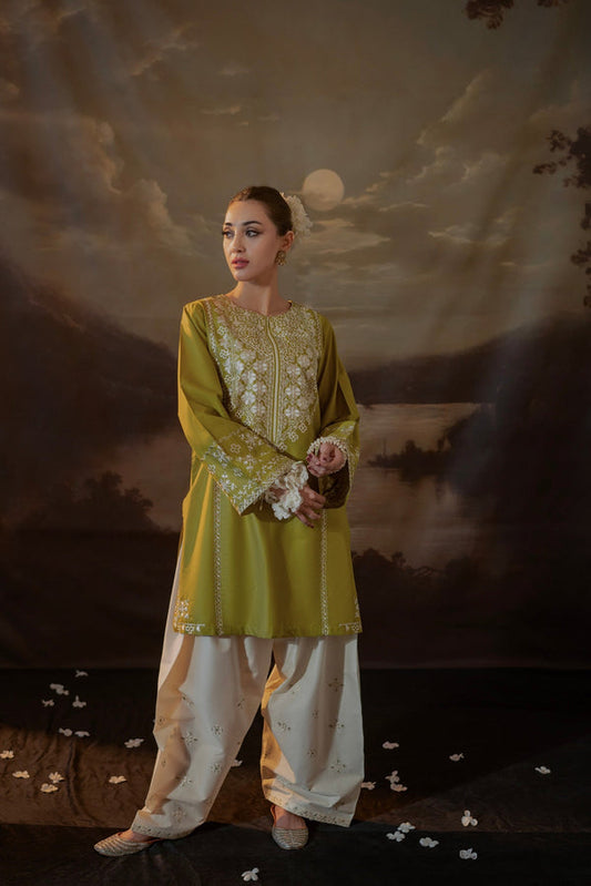 LAAM Pure Dhanak Embroidered 2PC Suit – Winter Collection