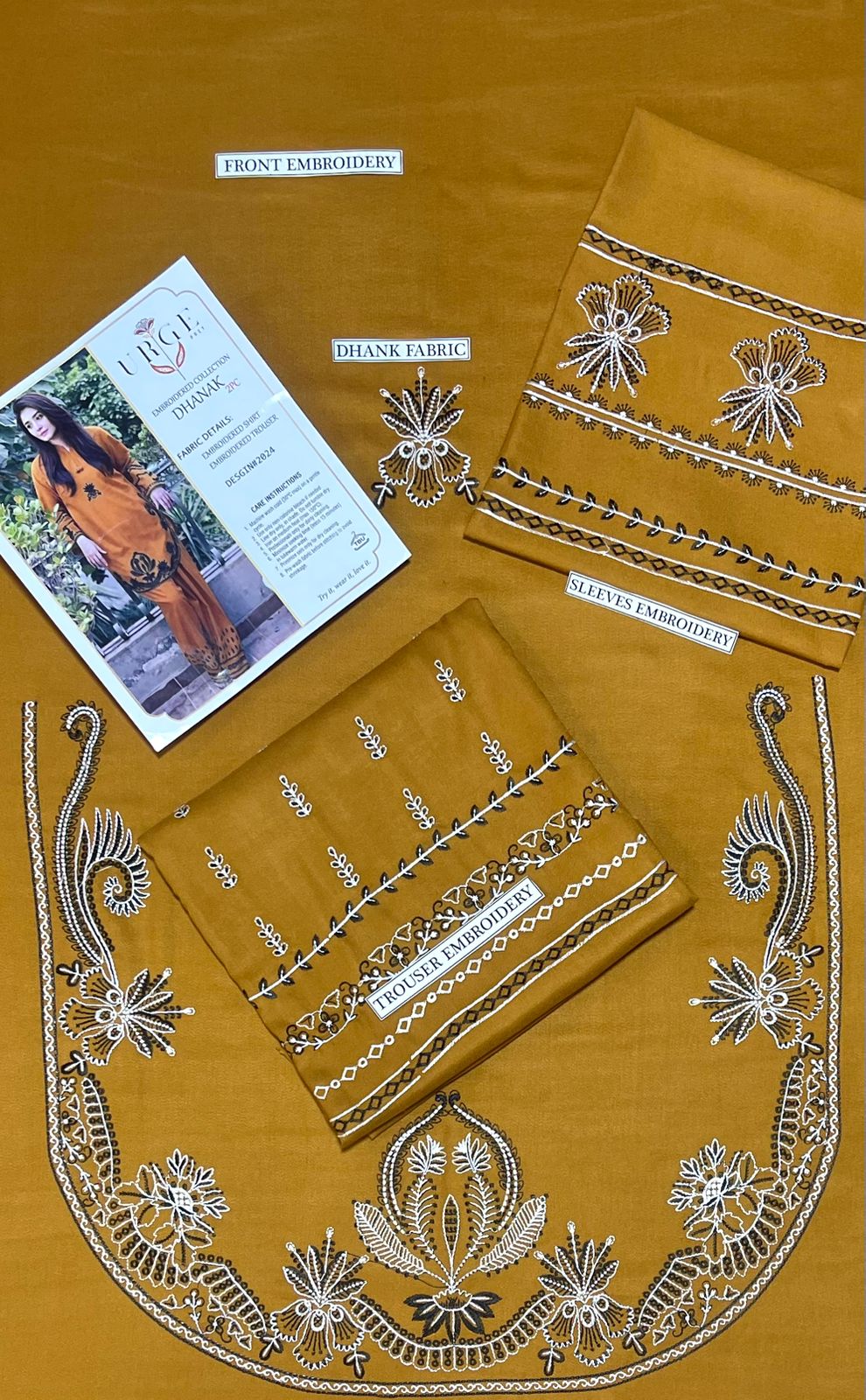 Urge Pure Dhanak Embroidered 2PC Suit – Winter Collection
