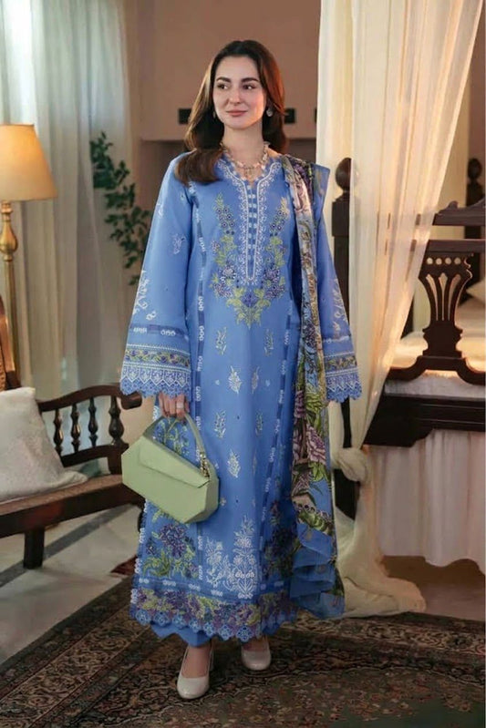 Qalamkar Embroidered Dhanak Suit – Code 480