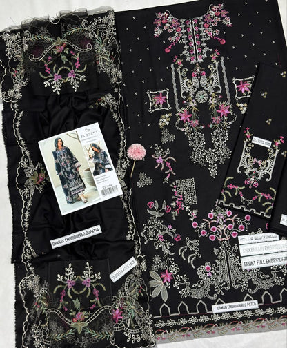 Florent Chikankari Embroidered Dhanak Suit – Code 584