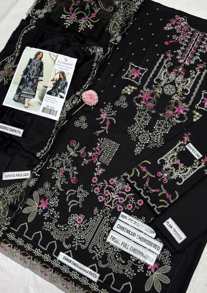 Florent Chikankari Embroidered Dhanak Suit – Code 584