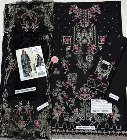 Florent Chikankari Embroidered Dhanak Suit – Code 584