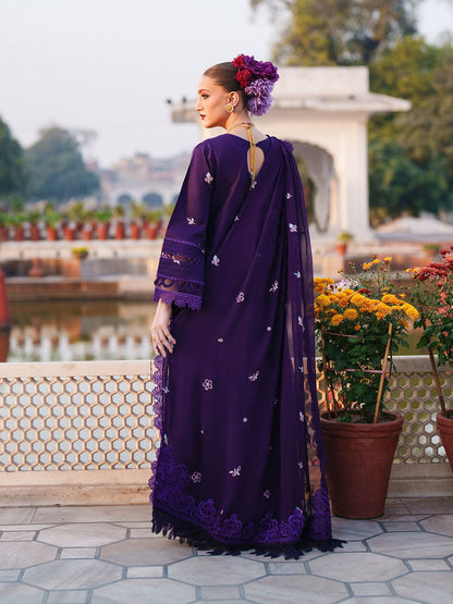 Mahnur 9005 Dhanak Embroidered Suit – Purple | Winter Collection 2026-27