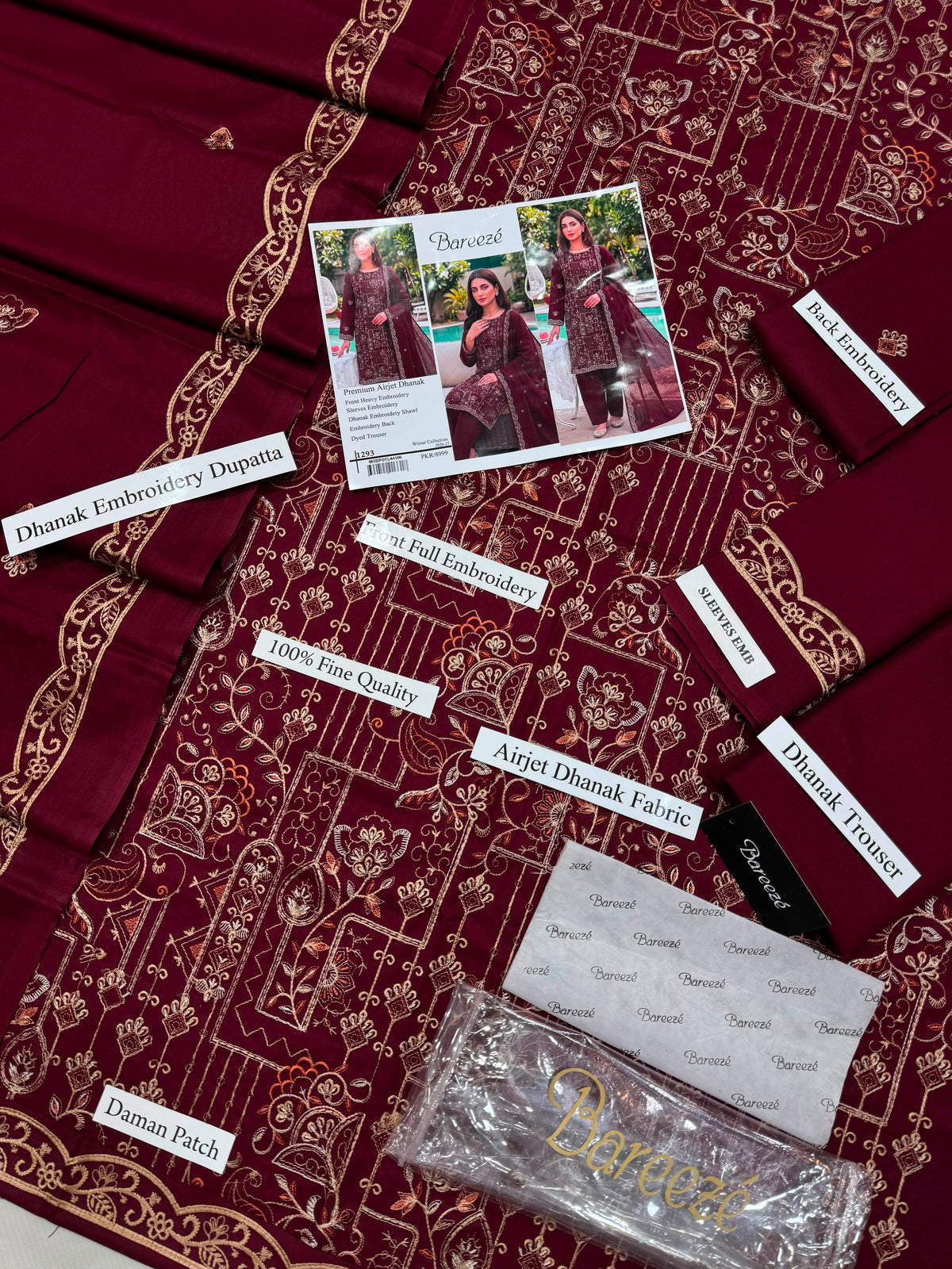 Premium Airjet Dhanak With Embroidery Dhanak Shawl – Winter Collection 2026-27