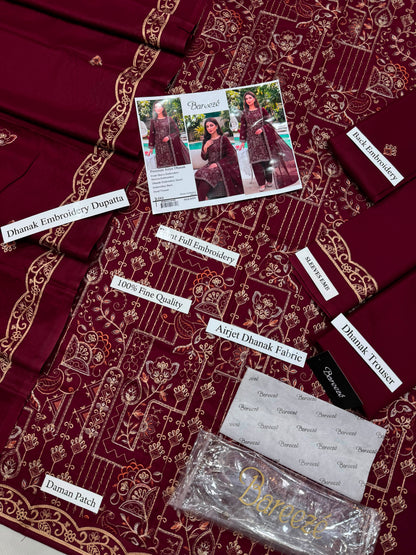 Premium Airjet Dhanak With Embroidery Dhanak Shawl – Winter Collection 2026-27