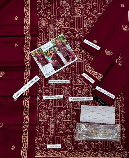 Premium Airjet Dhanak With Embroidery Dhanak Shawl – Winter Collection 2026-27