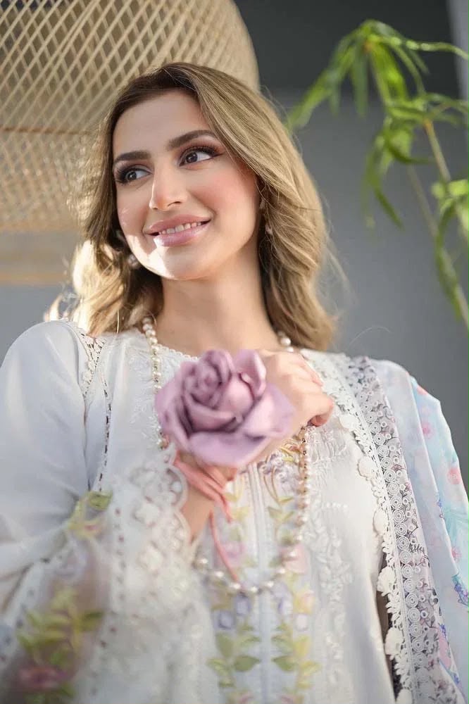 Jazmin 7599 Premium Airjet Dhanak Suit with Digital Print Wool Shawl