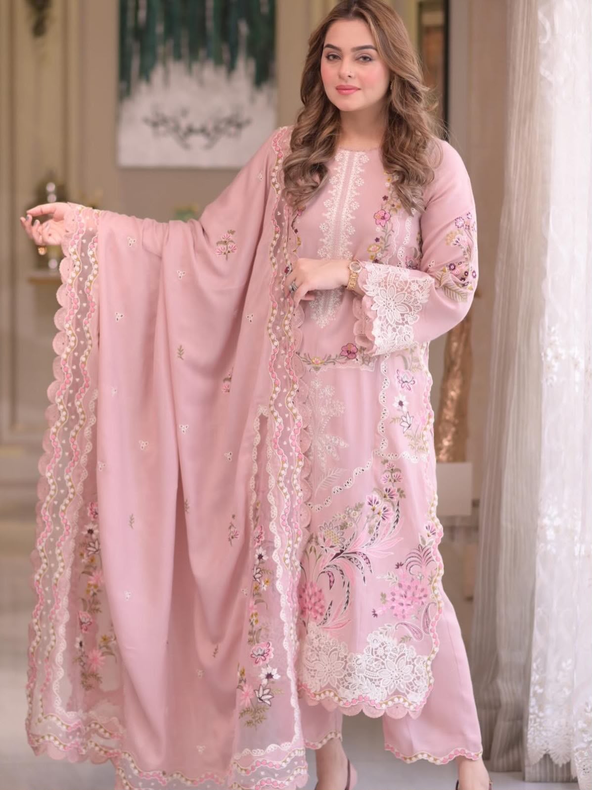 Charizma NF-431 – Premium Dhanak Embroidered Winter 3-Piece Suit