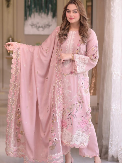Charizma NF-431 – Premium Dhanak Embroidered Winter 3-Piece Suit