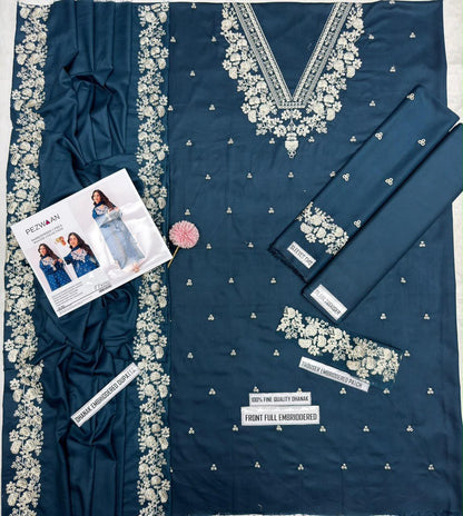 Pezwaan 2702 Embroidered Airjet Dhanak 3-Piece Winter Suit