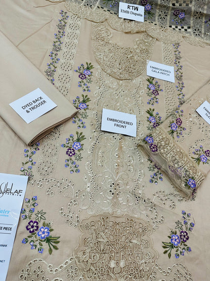 ELAF Premium TFS 047 Embroidered Dhanak Marina 3-Piece Winter Suit